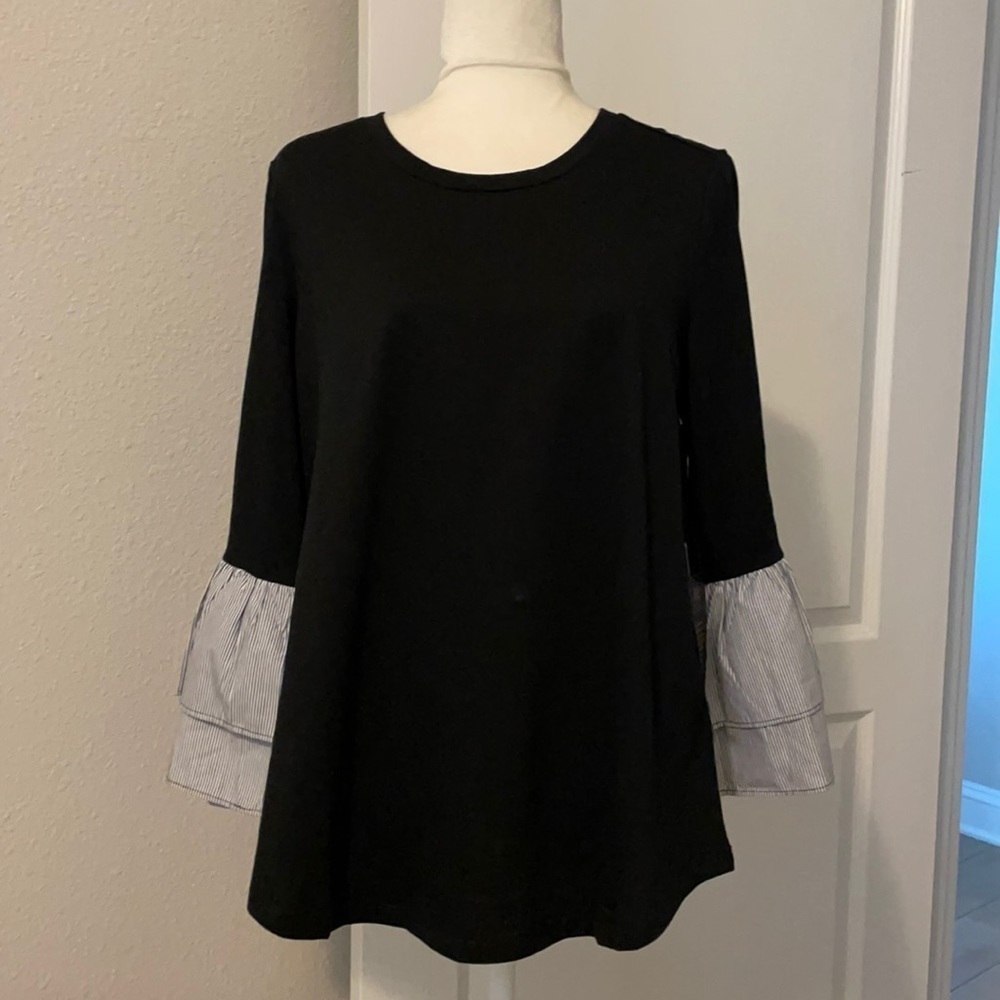 NWT DG2 blouse top Black Women Size L